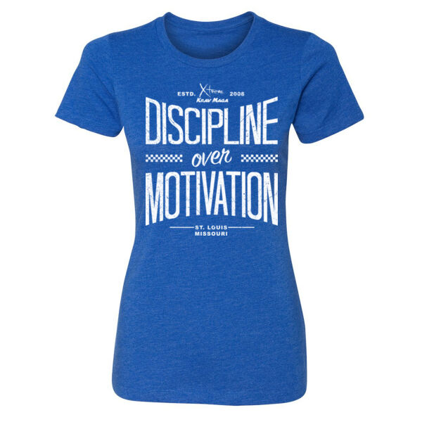 DISCIPLINE OVER MOTIVATION - WOMEN'S FITTED T-SHIRT - $PUQW3N$ Thumbnail